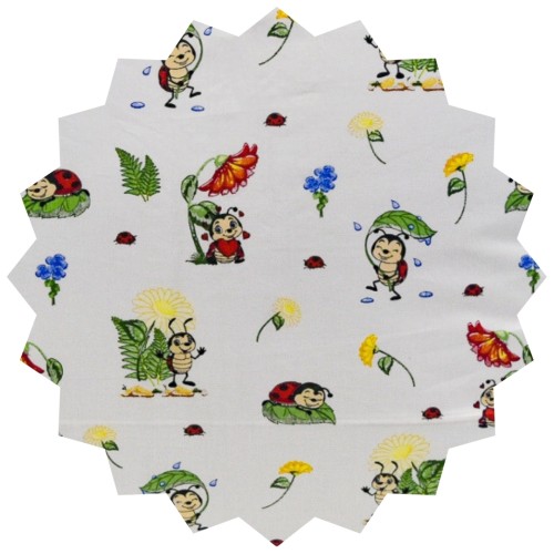 Komplet Pościeli Dziecięcej 120x160 + 50x60 Biedronki Białe