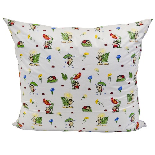 Komplet Pościeli Dziecięcej 100x160 + 70x80 Biedronki Białe