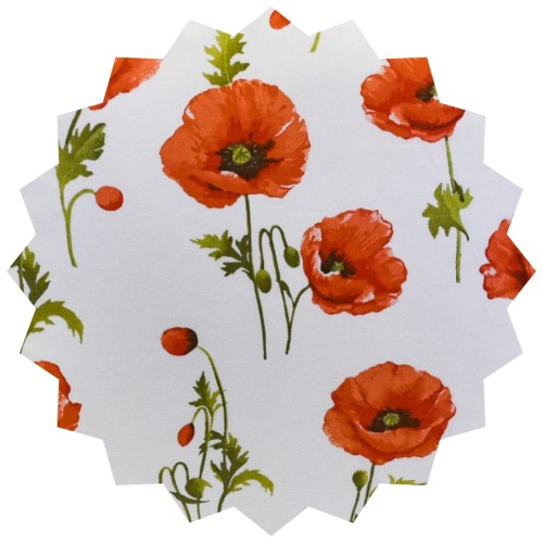 Komplet Pościeli Dziecięcej 120x160 + 50x60 Maki Na Białym