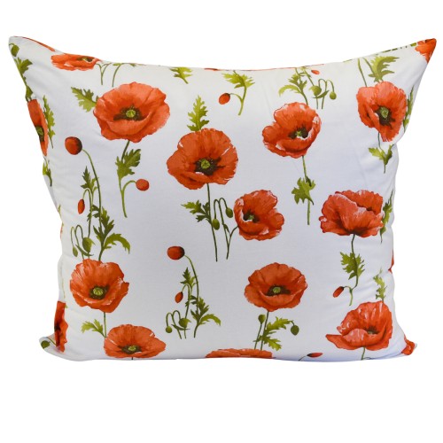 Komplet Pościeli Dziecięcej 120x160 + 70x80 Maki Na Białym