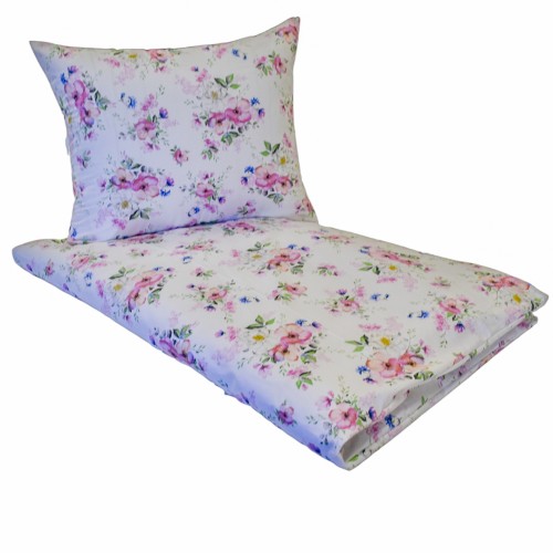 Komplet Pościeli Dziecięcej 100x135 + 50x60 Wiosna Jabłonka Biała