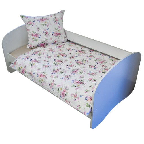 Komplet Pościeli Dziecięcej 100x160 + 50x60 Wiosna Jabłonka Biała