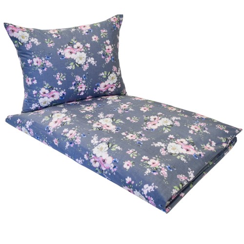 Komplet Pościeli Dziecięcej 100x135 + 50x60 Wiosna Jabłonka Szara