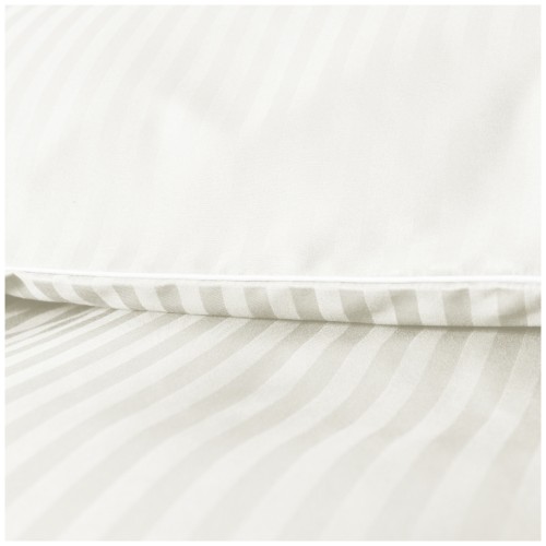 Pościel Z Lamówką 220x200 2x70x80 Biała Adamaszkowa Pasy 1Cm