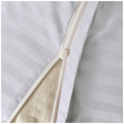 Pościel Z Lamówką 220x200 2x70x80 Silver Adamaszkowa Pasy 1Cm