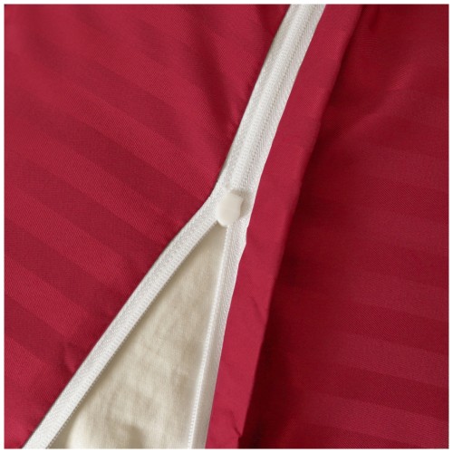 Pościel Z Lamówką 220x200 2x70x80 Czerwona Adamaszkowa Pasy 1Cm