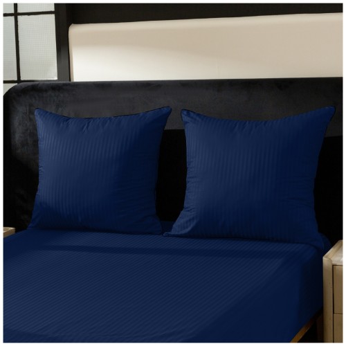 Pościel Z Lamówką 220x200 2x70x80 Chaber Adamaszkowa Pasy 1Cm