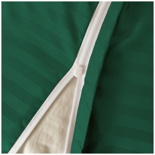 Pościel Z Lamówką 160x200 2x70x80 Butelkowa Zieleń Adamaszkowa Pasy 1Cm