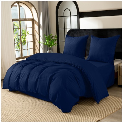 Pościel Z Lamówką 160x200 2x70x80 Chaber Adamaszkowa Pasy 1Cm