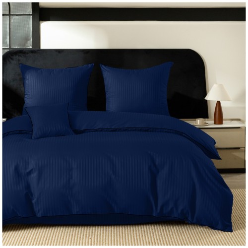 Pościel Z Lamówką 140x200 1x70x80 Chaber Adamaszkowa Pasy 1Cm