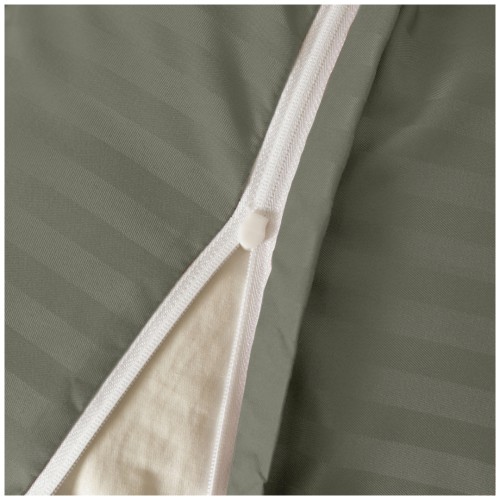 Pościel Z Lamówką 140x200 1x70x80 Oliwkowy Adamaszkowa Pasy 1Cm