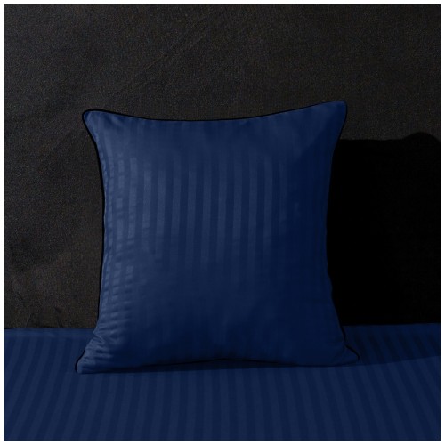 Poszewka Z Lamówką 40x40 JAŚ Chaber Adamaszkowa Pasy 1Cm Dwustronna