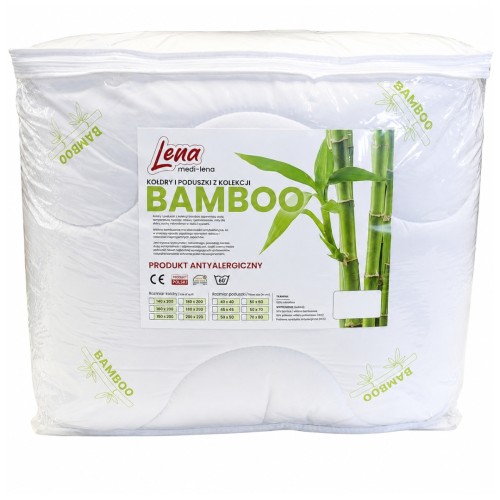 Kołdra Bambusowa 140x200 BAMBOO Antyalergiczna Pikowana Całoroczna Ciepła