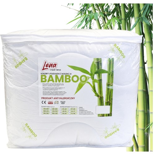 Kołdra Bambusowa 160x200 BAMBOO Antyalergiczna Pikowana Całoroczna Ciepła