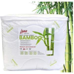 Kołdra Bambusowa 220x200 BAMBOO Antyalergiczna Pikowana Całoroczna Ciepła
