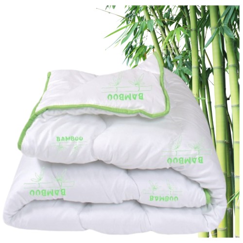 Kołdra Bambusowa 220x200 BAMBOO Antyalergiczna Pikowana Całoroczna Ciepła