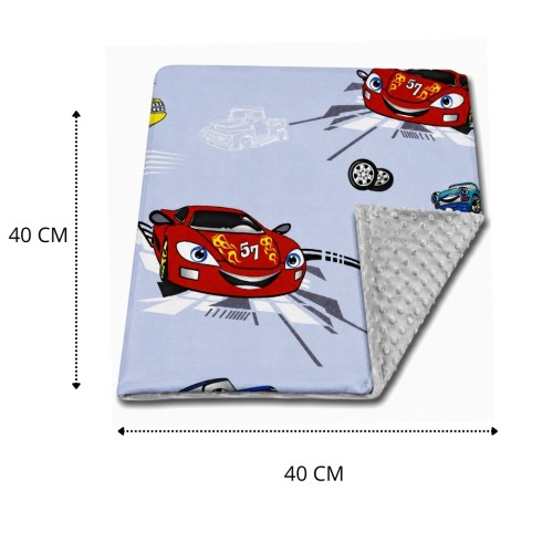 Poszewka Dziecięca 40x40 Auta Cars Szary Bawełna Minky