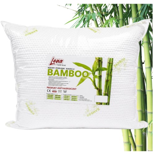 Poduszka Bambusowa 70x80 BAMBOO Antyalergiczna Pikowana Całoroczna Ciepła