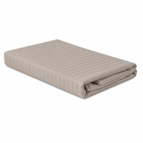 Komplet Pościeli Adamaszek  160x200 + 2 x 70x80 Light Brown Zamek Pasy 1 Cm