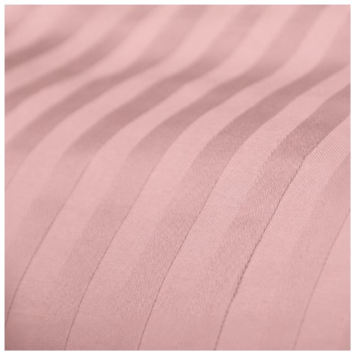 Komplet Pościeli Adamaszek  140x200 + 1 x 70x80 Light Pink Zamek Pasy 1 Cm