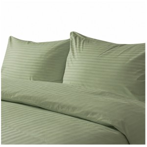 Komplet Pościeli Adamaszek  140x200 + 2 x 50x60 Salvia Zamek Pasy 1 Cm