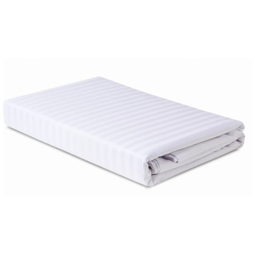 Komplet Pościeli Adamaszek  140x200 + 2 x 70x80 White Zamek Pasy 1 Cm