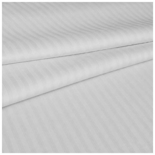 Komplet Pościeli Adamaszek  140x200 + 2 x 50x70 Silver Zamek Pasy 1 Cm