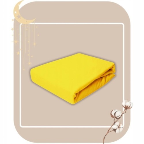 Prześcieradło JERSEY Z Gumką 120x200 Pomarańczowe 100% Bawełniane