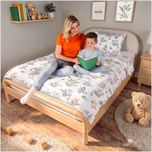 Komplet Pościeli Dziecięcej 90x120 + 40x60 Afrykańskie Zwierzęta