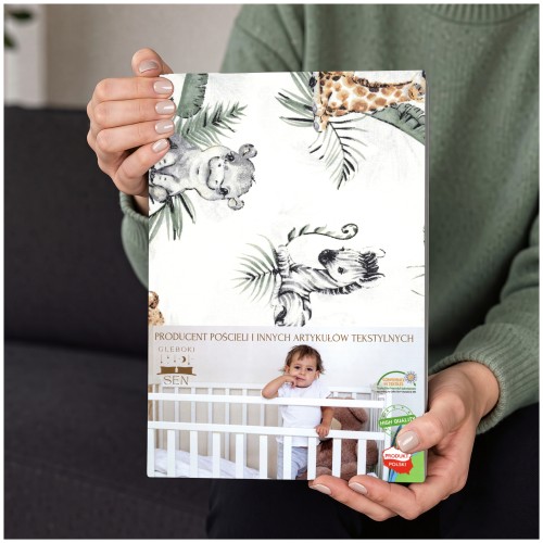 Komplet Pościeli Dziecięcej 100x160 + 70x80 Afrykańskie Zwierzęta