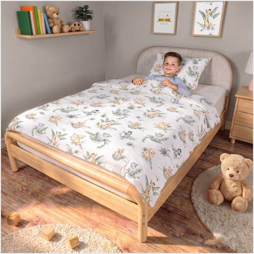 Komplet Pościeli Dziecięcej 120x160 + 70x80 Afrykańskie Zwierzęta