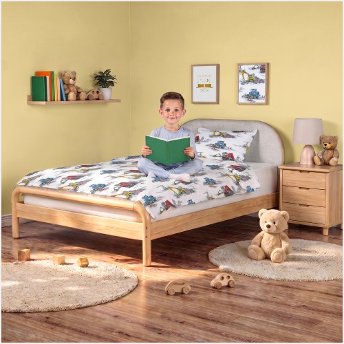 Komplet Pościeli Dziecięcej 100x135 + 40x60 Maszyny Budowlane