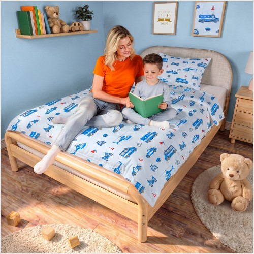 Komplet Pościeli Dziecięcej 100x135 + 50x60 Policja Na Szarym
