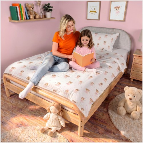 Komplet Pościeli Dziecięcej 100x135 + 50x60 Baletnice Róż
