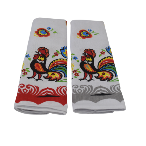 Komplet Kuchenny Łowicki Dwie Ściereczki + Rękawica