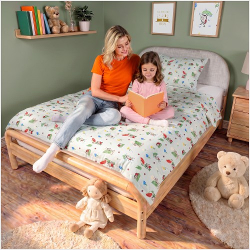 Komplet Pościeli Dziecięcej 100x160 + 70x80 Biedronki Seledyn