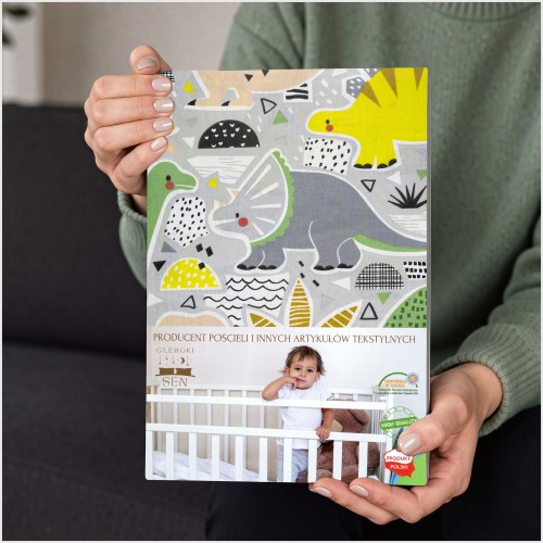 Komplet Pościeli Dziecięcej 90x120 + 50x60 Dinozaury