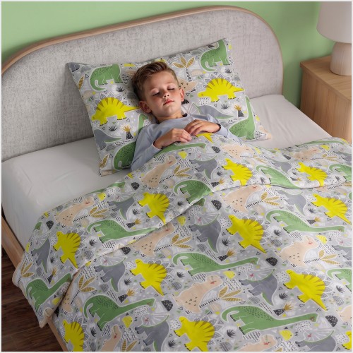 Komplet Pościeli Dziecięcej 100x135 + 50x60 Dinozaury