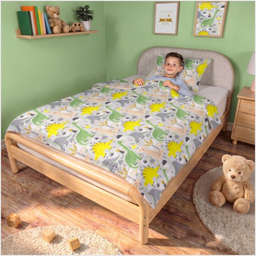 Komplet Pościeli Dziecięcej 120x160 + 50x60 Dinozaury