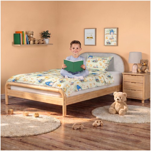 Komplet Pościeli Dziecięcej 100x160 + 70x80 Farmerski Świat Oliwka