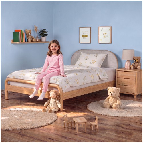 Pościel Muślinowa Dziecięca 90x120 + 50x60 100% Bawełniana Królicza Łąka