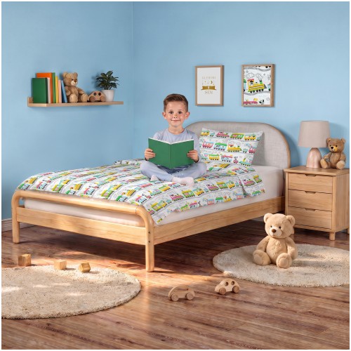 Komplet Pościeli Dziecięcej 100x135 + 50x60 Bajkowa Ciuchcia