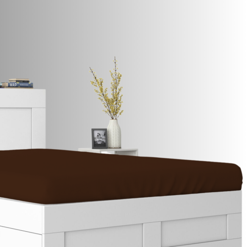 Prześcieradło JERSEY Z Gumką 80x200 Czekolada