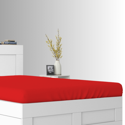 Prześcieradło JERSEY Z Gumką 80x180 Czerwony