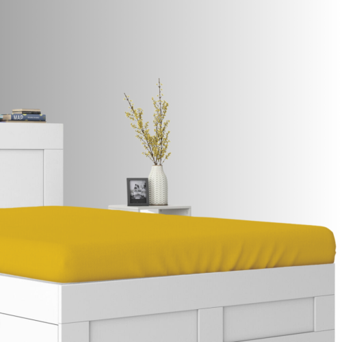 Prześcieradło JERSEY Z Gumką 80x160 Musztarda