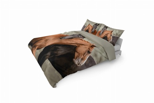 Pościel Holland Nature 100% Bawełna 200X220 KONIE 4711A