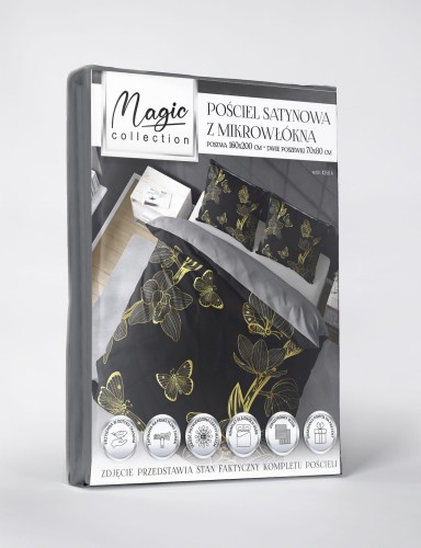Pościel Satynowa z Mikrowłókna 100% Poliester 160x200 4358A