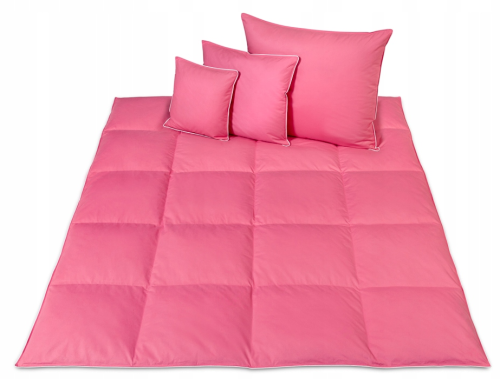 Kołdra Naturalna Mieszanka Puchowa Różowa 200x220