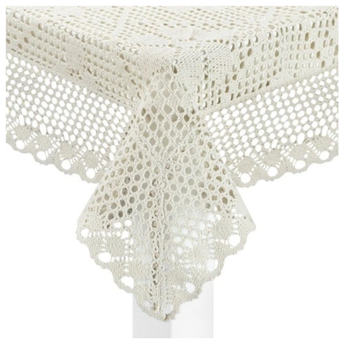 Obrus Szydełkowy Bawełna 85x85 Ecru 