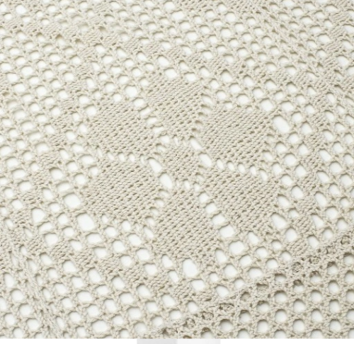 Obrus Szydełkowy Bawełna 85x85 Ecru 